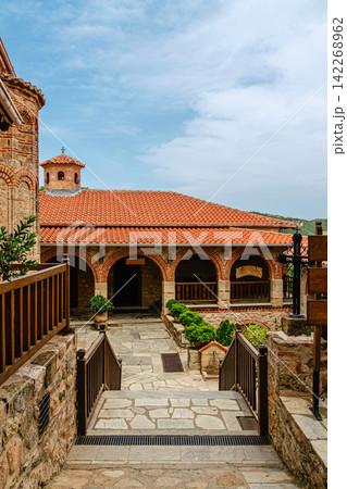 the interior of the monastery of Varlaam in the meteors in greece the interior of the monastery of Varlaam in the meteors in greece 142268962