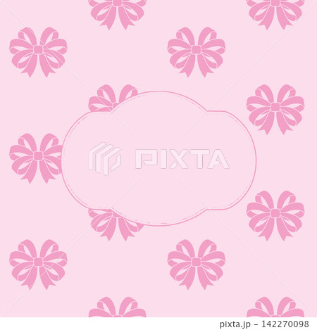 Elegant background with gift ribbon bows and vintage frame Elegant background with gift ribbon bows and vintage frame 142270098