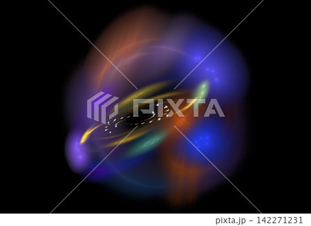 Crazy mystical coloured light effects. Incredible combinations of abstract light lines 142271231