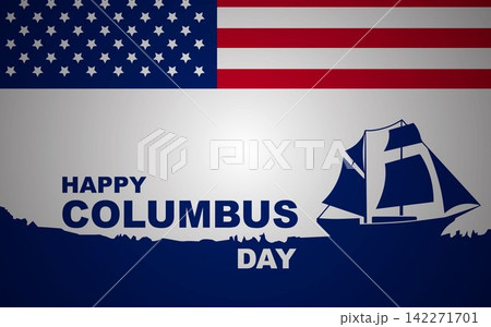 columbus Day Background Design. Banner, Poster, Greeting Card. columbus Day Background Design. Banner, Poster, Greeting Card. 142271701