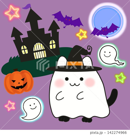 かわいいハロウィンのイラスト かわいいハロウィンのイラスト 142274966