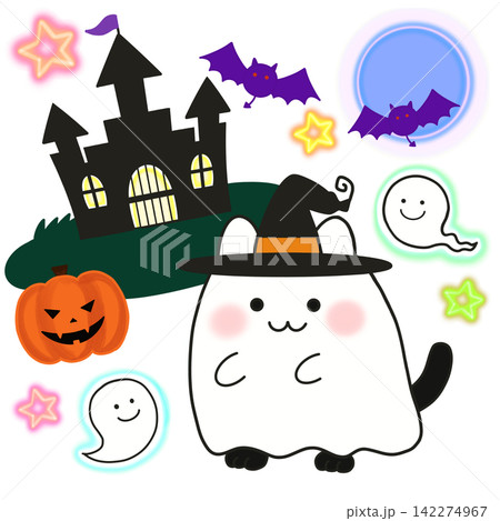 かわいいハロウィンのイラスト かわいいハロウィンのイラスト 142274967