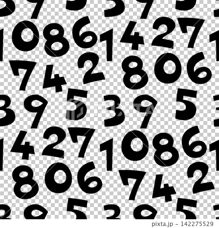 Rough numbers seamless pattern Rough numbers seamless pattern 142275529