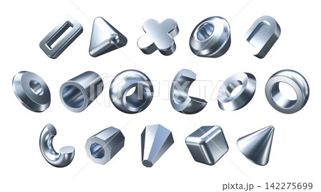 3d silver or chrome metal geometric shape objects, forms and figures. Vector realistic chrome cube, ring and cone, cylinder and pyramid, torus and plus geometric shapes, abstract y2k glossy figures 3d silver or chrome metal geometric shape objects, forms and figures. Vector realistic chrome cube, ring and cone, cylinder and pyramid, torus and plus geometric shapes, abstract y2k glossy figures 142275699