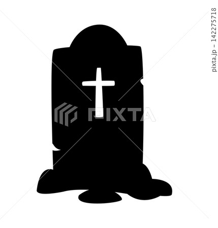 Halloween cemetery burial old headstone silhouette. Horror holiday grave tombstone symbol, scary graveyard headstone vector silhouette. Halloween spooky tomb gravestone shape or element Halloween cemetery burial old headstone silhouette. Horror holiday grave tombstone symbol, scary graveyard headstone vector silhouette. Halloween spooky tomb gravestone shape or element 142275718