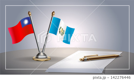 Small national flag of Taiwan and Guatemala flag Relation, Template Vector Illustration Small national flag of Taiwan and Guatemala flag Relation, Template Vector Illustration 142276446