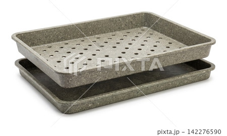 Stacked plastic seedling trays with perforated bottom for plant propagation seedling perforated propagation agriculture container speckled drainage gardening horticulture receptacle Stacked plastic seedling trays with perforated bottom for plant propagation seedling perforated propagation agriculture container speckled drainage gardening horticulture receptacle 142276590