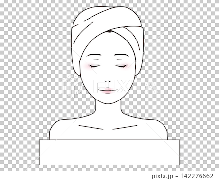 エステティックサロンで施術を受ける女性のベクターイラスト 142276662