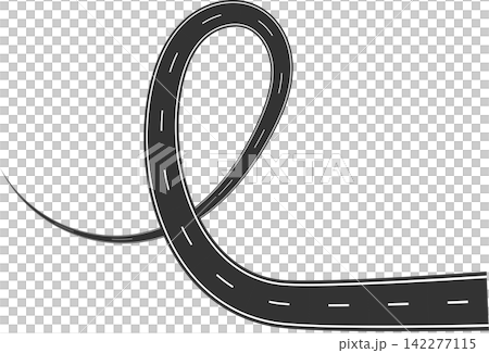 Road curves with white markings, highway, traffic, street, race Road curves with white markings, highway, traffic, street, race 142277115