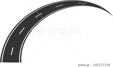 Road curves with white markings, highway, traffic, street, race 142277126