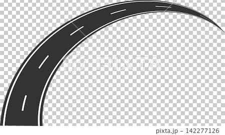Road curves with white markings, highway, traffic, street, race 142277126