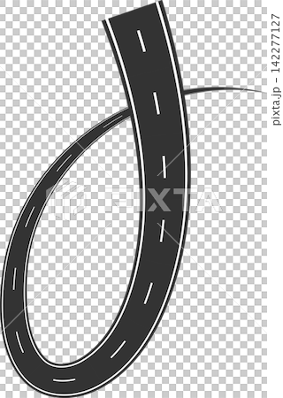 Road curves with white markings, highway, traffic, street, race Road curves with white markings, highway, traffic, street, race 142277127