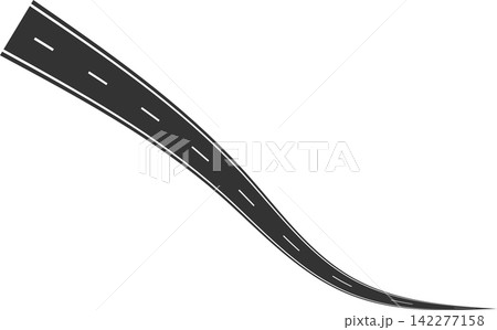 Road curves with white markings, highway, traffic, street, race 142277158