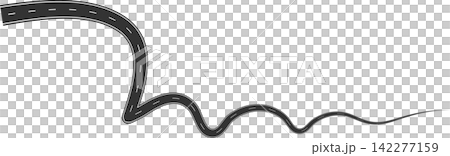 Road curves with white markings, highway, traffic, street, race 142277159