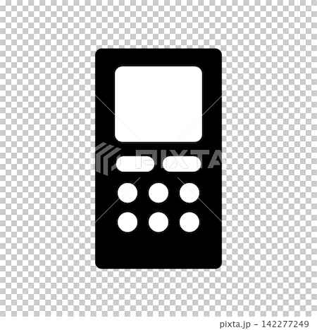 Icon illustrations of remote controls for operating home appliances and devices. Icon illustrations of remote controls for operating home appliances and devices. 142277249