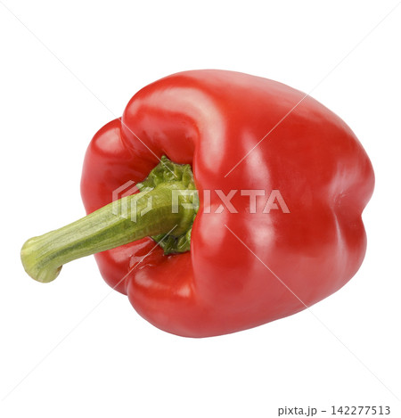 Red bell pepper isolated on a white background Red bell pepper isolated on a white background 142277513