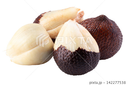 Salak fruit or snake fruit isolated on white background. Salak fruit or snake fruit isolated on white background. 142277538