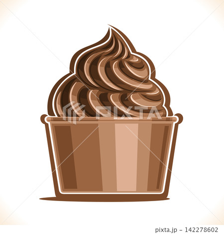 Vector illustration of Chocolate Ice Cream Vector illustration of Chocolate Ice Cream 142278602