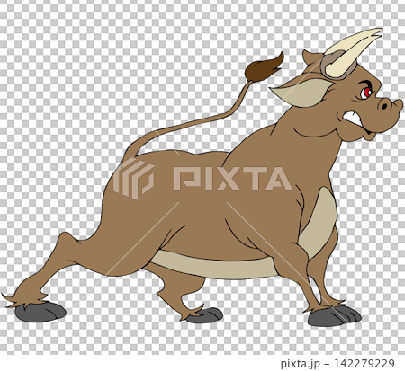 Hand-drawn animal illustration ☆ Fierce bull Hand-drawn animal illustration ☆ Fierce bull 142279229