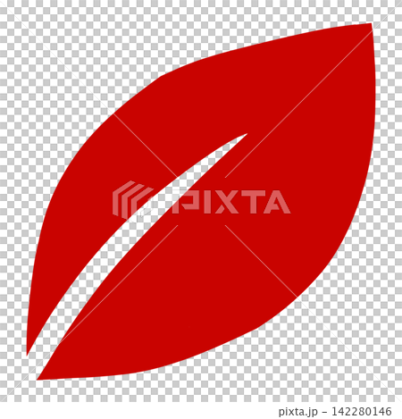 A simple red leaf illustration A simple red leaf illustration 142280146