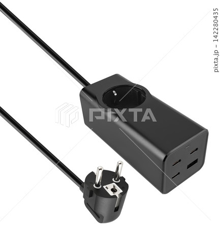 Compact power strip with fast charging support for mobile devices. Compact power strip with fast charging support for mobile devices. 142280435