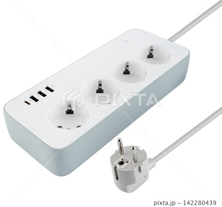 Universal electrical adapter with short cable and built-in multi-port USB module Universal electrical adapter with short cable and built-in multi-port USB module 142280439