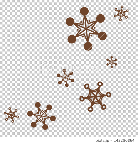 棕色雪花的插圖 棕色雪花的插圖 142280864