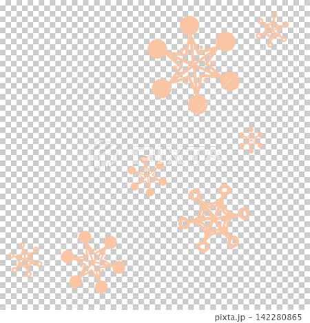 淺橙色雪花的插圖 淺橙色雪花的插圖 142280865