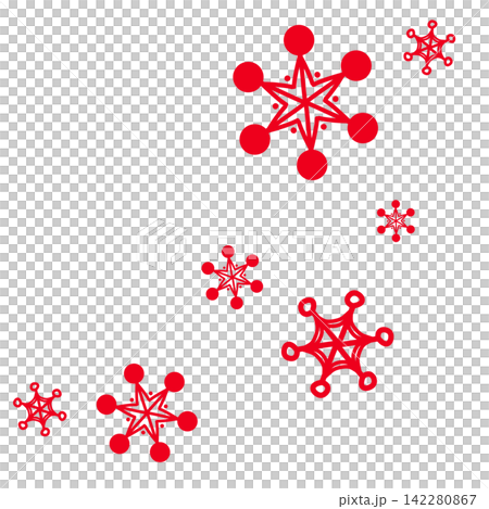 紅色雪花的插圖 紅色雪花的插圖 142280867