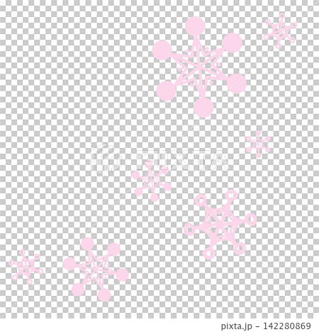 Illustration of a light pink snowflake Illustration of a light pink snowflake 142280869