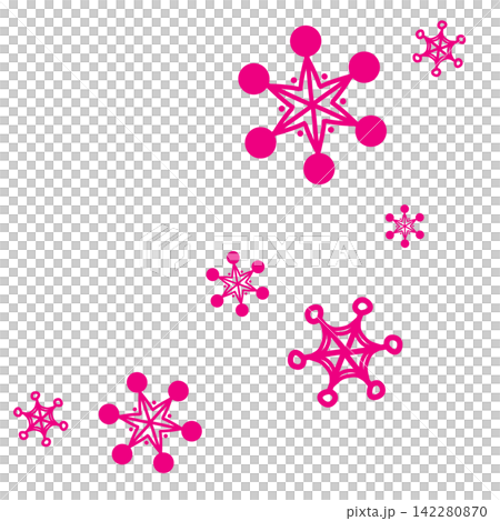 A vibrant pink snowflake illustration A vibrant pink snowflake illustration 142280870