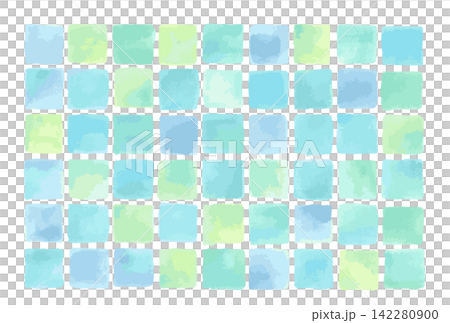 Hand-drawn watercolor illustration of a square tile - vector graphics. Hand-drawn watercolor illustration of a square tile - vector graphics. 142280900