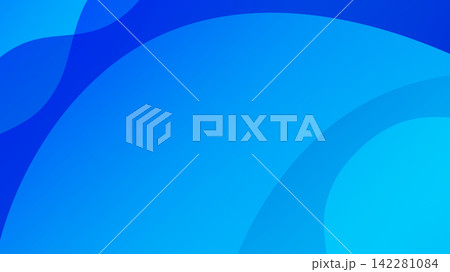 Modern abstract background with smooth blue dynamic waves for corporate, tech and business Modern abstract background with smooth blue dynamic waves for corporate, tech and business 142281084