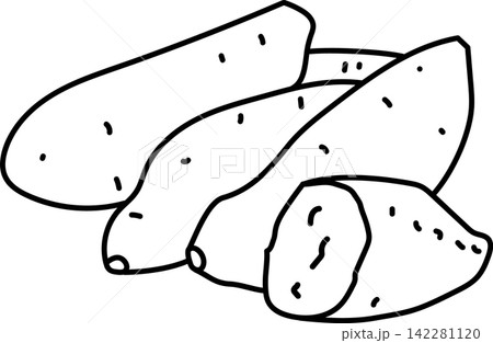さつまいも(線画) 142281120