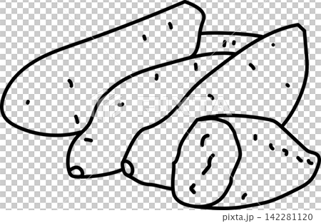 さつまいも(線画) 142281120