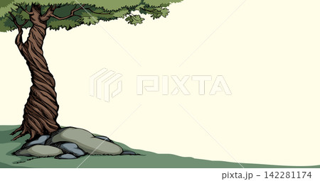 Vector background. Frame from tree 142281174