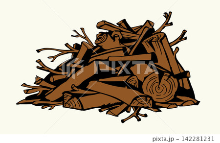 Vector drawing. A bunch of branches. Vector drawing. A bunch of branches. 142281231