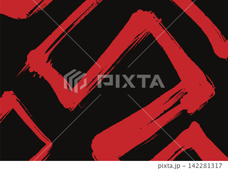 Abstract Red and black Zigzag Brush Pattern Abstract Red and black Zigzag Brush Pattern 142281317