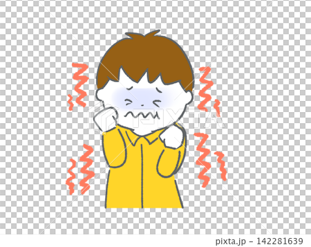 孩子生病的症狀:發冷 孩子生病的症狀:發冷 142281639