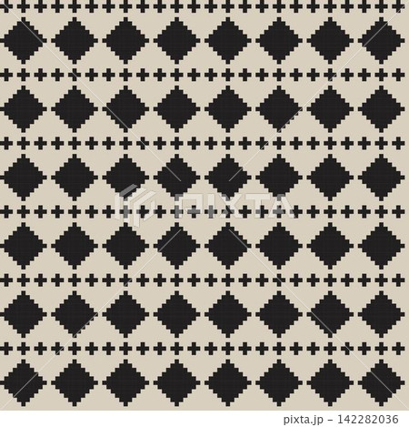 Neutral Colour Argyle fair isle seamless pattern design for knitwear, fashion textile, graphics Neutral Colour Argyle fair isle seamless pattern design for knitwear, fashion textile, graphics 142282036