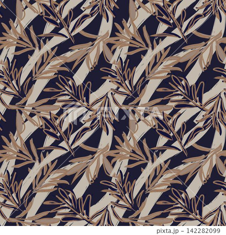 Neutral Colour Tropical Leaf seamless pattern design for fashion textiles, graphics and crafts Neutral Colour Tropical Leaf seamless pattern design for fashion textiles, graphics and crafts 142282099