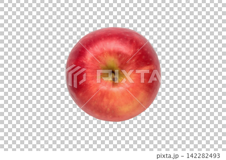 A PNG image of a single New Zealand Crips Pink apple, cut out and photographed from directly above. A PNG image of a single New Zealand Crips Pink apple, cut out and photographed from directly above. 142282493