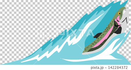 ニジマスのイラスト 142284372