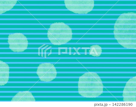 青色のストライプに水玉模様が入った背景素材イラスト 青色のストライプに水玉模様が入った背景素材イラスト 142286190
