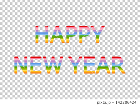 Decorative lettering: HAPPY NEW YEAR Decorative lettering: HAPPY NEW YEAR 142286424