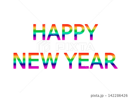 飾り文字 HAPPY NEW YEAR 飾り文字 HAPPY NEW YEAR 142286426