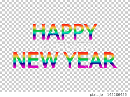 飾り文字 HAPPY NEW YEAR 飾り文字 HAPPY NEW YEAR 142286426