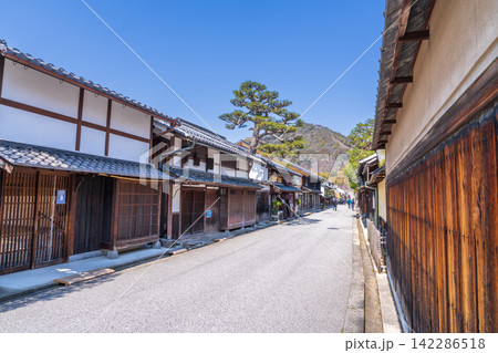 【重要伝統的建造物群保存地区】八幡　新町通りの春の風景19　滋賀県近江八幡市 142286518