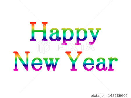 飾り文字 HAPPY NEW YEAR 飾り文字 HAPPY NEW YEAR 142286605