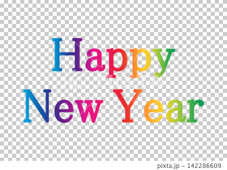 飾り文字 HAPPY NEW YEAR 142286609